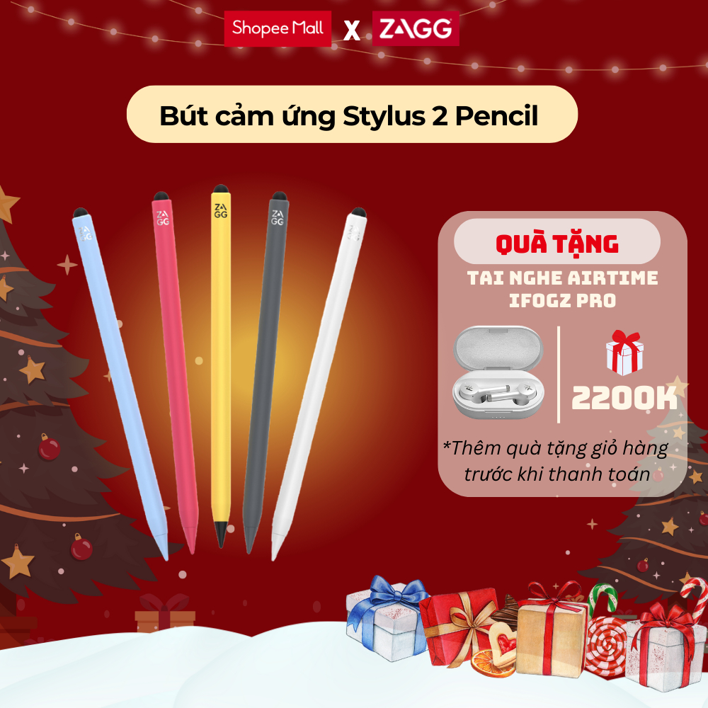 Bút cảm ứng ZAGG Pro Stylus 2 Pencil - phù hợp với iP - dòng 2 cải tiến mới