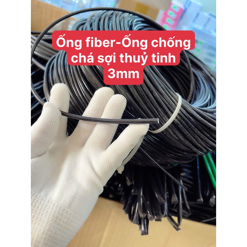 Ống Fiber_ống luồn dây điện chống cháy sợi thủy tinh 2mm 3mm 4mm 5mm 6mm