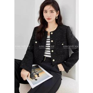 Áo khoác dạ sweet Z@R croptop có ánh nhũ hàng xuất dư xịn