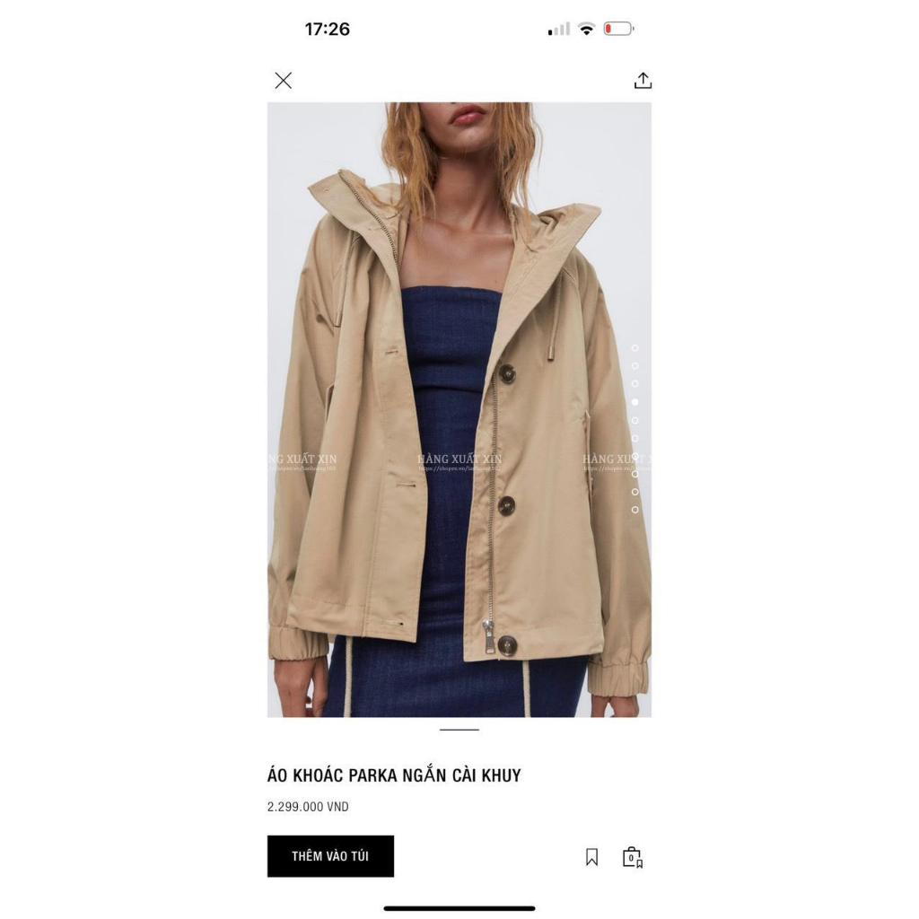 Áo khoác ngoài trendcoat ZR dáng ngắn