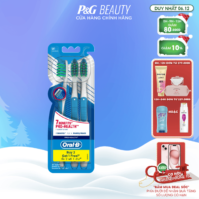 Bàn chải Oral-B 7 Tác Động