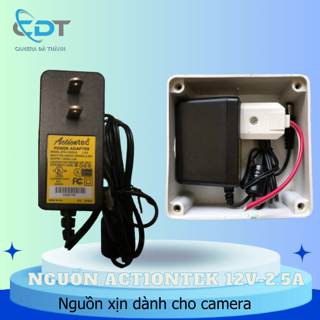 Nguồn Actiontek 12v-2.5A Nguồn 12v cho wifi, đèn led và camera