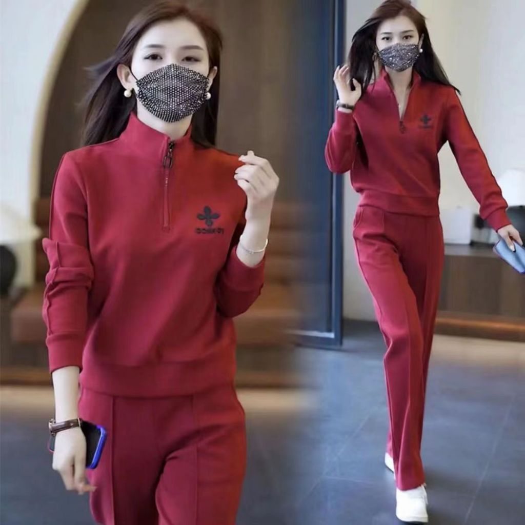 Bộ Đồ Thể Thao Nữ Dài Tay,Xuân Thu Trẻ Trung Năng Động,Phong Cách Hàn Quốc (Hàng Quảng Châu)
