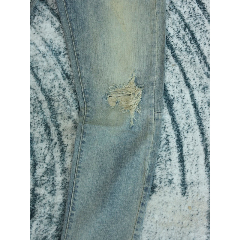 Quân jean nam streetwear cao cấp BEAR màu canh vàng form slimfit vải denim co giãn SK006