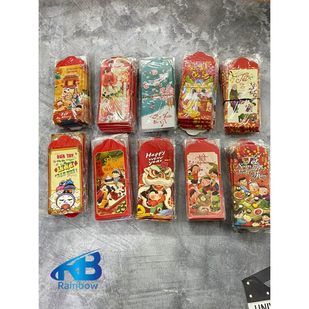 Xấp 10 Bao Lì Xì Tết 2024 Giáp Thìn Giá Sỉ Rẻ đẹp