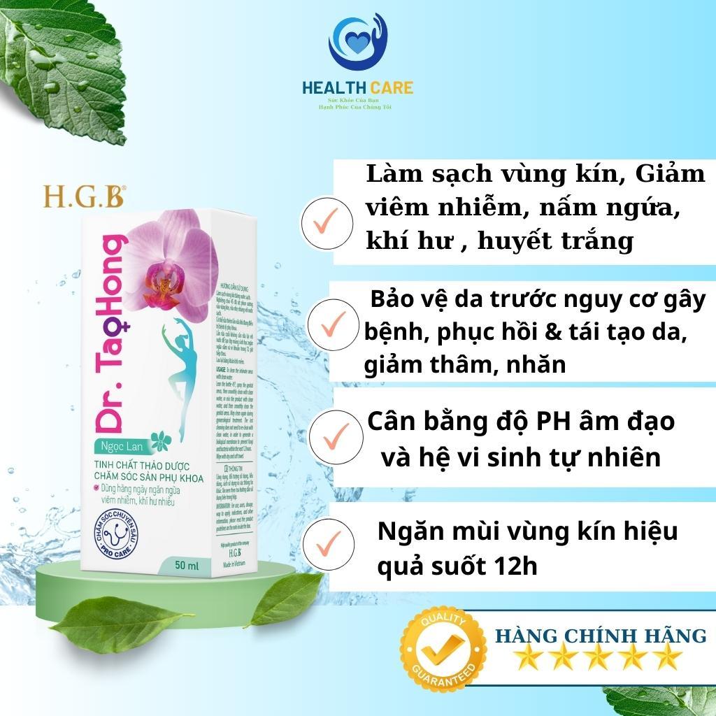 Dung dịch vệ sinh phụ nữ DR Táo Hồng Ngọc Lan 50ml Giảm viêm nhiễm nấm ngứa. Giảm thâm nhăn, khô rát tái tạo da âm đạo