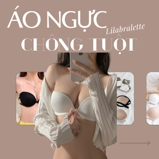 Áo cúp ngực chống tụt không dây nâng ngực, áo quây nâng có gọng, áo ngực không dây có đệm tim silicon chống tụt