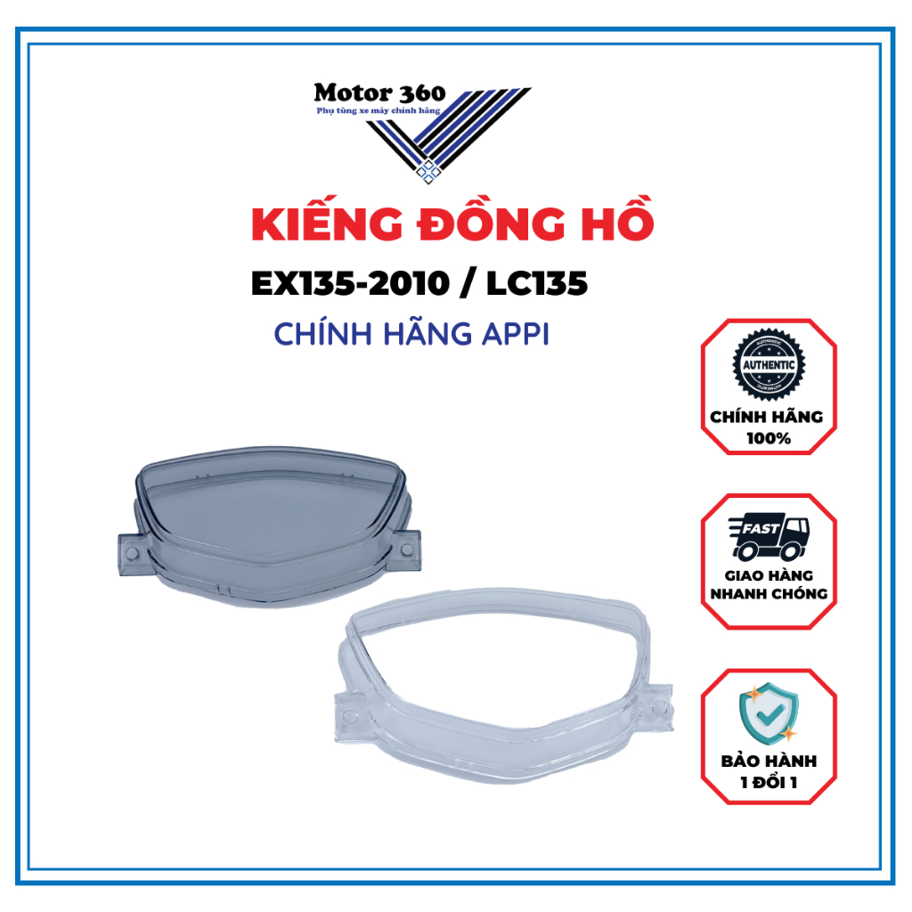 MOTOR360 - Kiếng đồng hồ EX135-2010 / LC135 - Chính hãng Appi