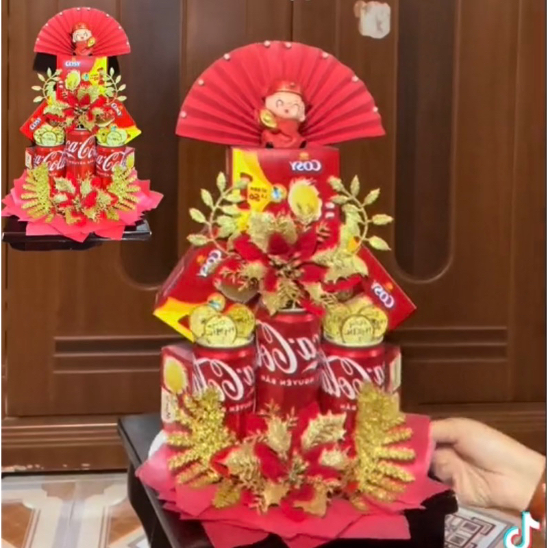 Tháp lễ tết,tháp bánh kẹo tết,tháp nước ngọt ,trang trí bánh kẹo tết để bàn thờ