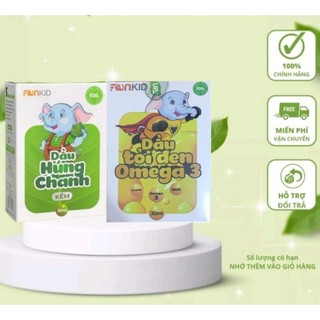 Bộ đôi tỏi đen omega 3 và tình dầu húng chanh kẽm Faneco.bảo vệ sức khỏe.tăng sức đề kháng cho trẻ em