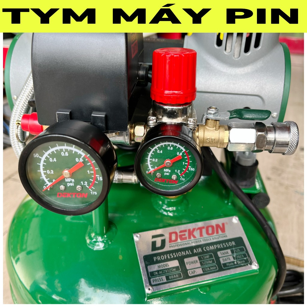 Máy Nén Khí Không Dầu Dekton DK-AC2912SW 12 lít  – TYM MÁY PIN
