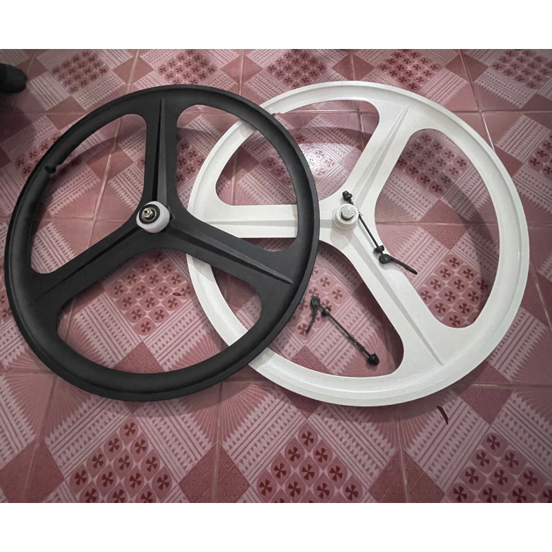 Vành 3 đao tháo lắp nhanh nhôm bánh trước cho xe đạp Fixed gear