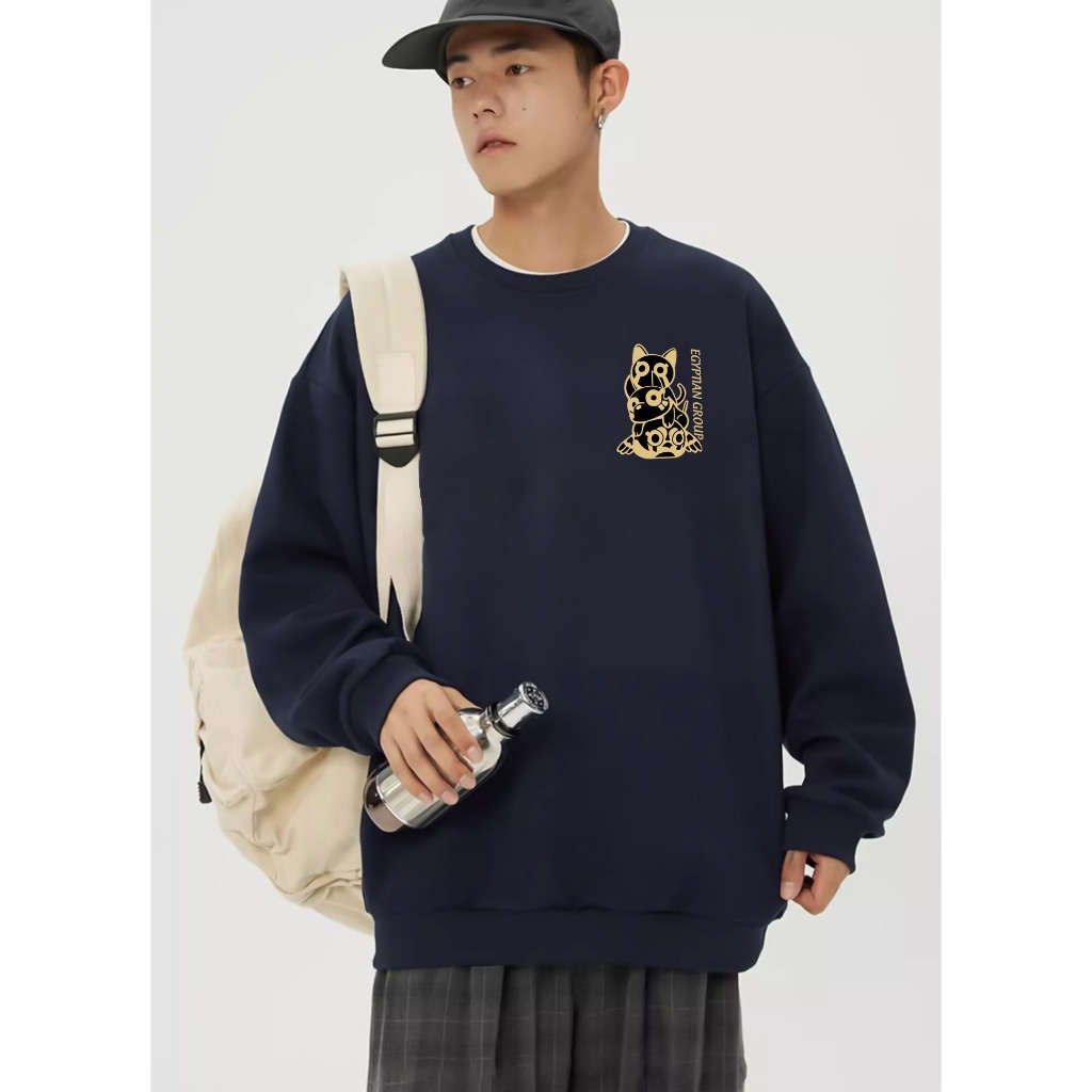 Áo sweater nam form rộng STD728 Miucho Man vải nỉ chân cua Miucho Man in artwork