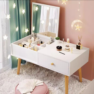 [ NOWSHIP] Bàn trang điểm ngồi bệt, bàn học gỗ kèm kệ decor phòng kiểu Hàn thương hiệu IGA- GP143