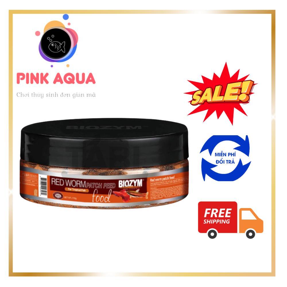Thức ăn Viên cám dán kính Biozym Red Worm Tab Patch Trùng huyết , Sâu đỏ giúp cá háu ăn kích size kích màu cá cực tốt