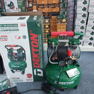 Máy nén khí không dầu 12 Lít Dekton DK-AC2912SW/Motor dây đồng/2 piston nạp nhanh