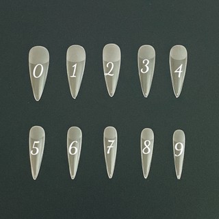 Móng úp lẻ form nhọn trong nhám sẵn túi 50 móng