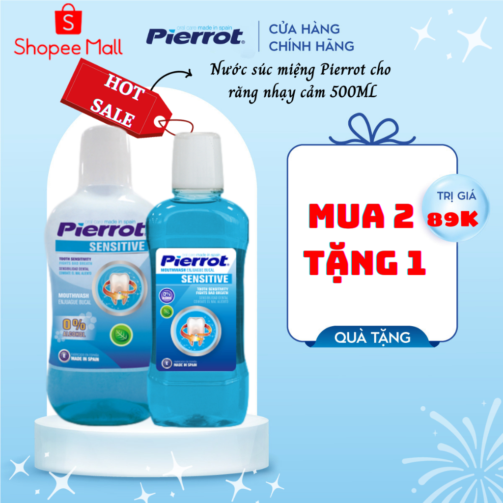 Nước súc miệng cho răng nhạy cảm Pierrot 500ML