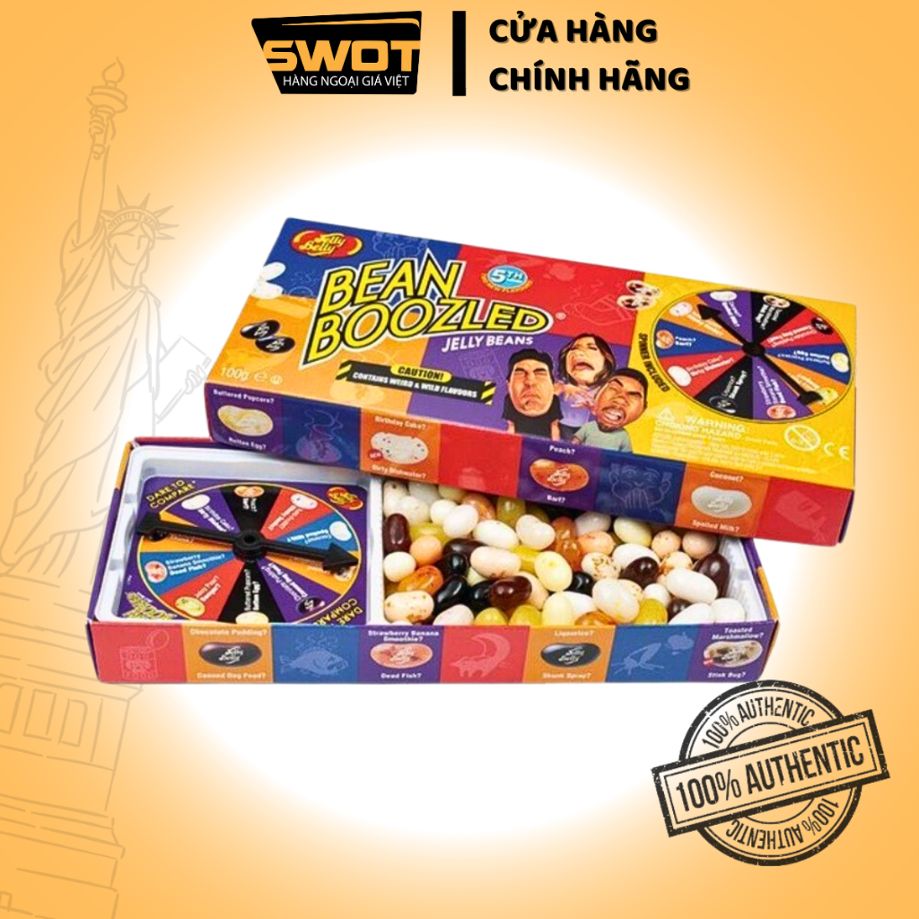  Kẹo thúi Mỹ Bean Boozled vòng xoay 99g Kẹo thối Mỹ độc đáo nguyên liệu đảm bảo an toàn sức khỏe 