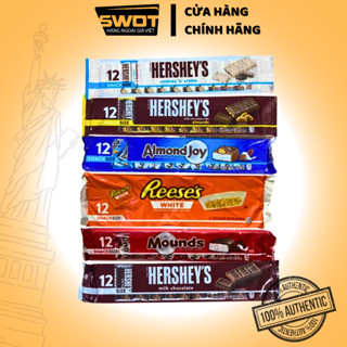  Socola Hershey Mỹ dạng Thanh nhiều vị 12 viên Chocolate Mỹ cao cấp thơm ngon vị đắng vừa không ngọt gắt - SWOT 