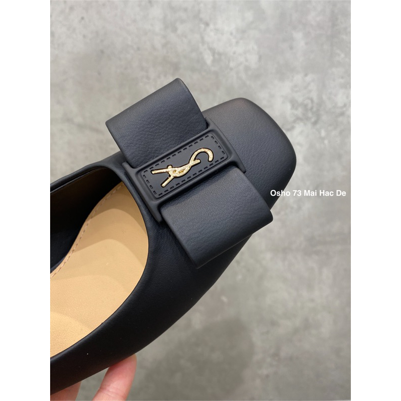 Giày mũi vuông gót to OSHO, chất lì mềm cao cấp, êm chân