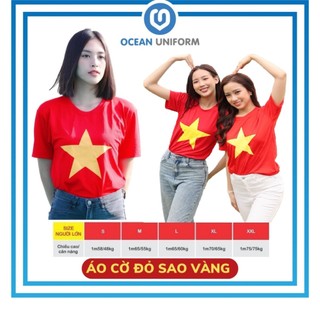 Áo cờ đỏ sao vàng nam nữ sao đặc, hàng thường Ocean Uniform