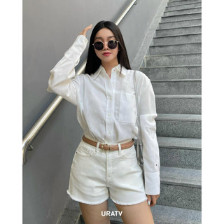 Áo sơ mi nữ tay dài vải oxford sợi cotton thêu TH URATV