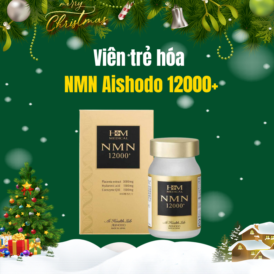 Viên uống Aishodo NMN 12000 - Viên trẻ hóa và chống lão hóa toàn diện