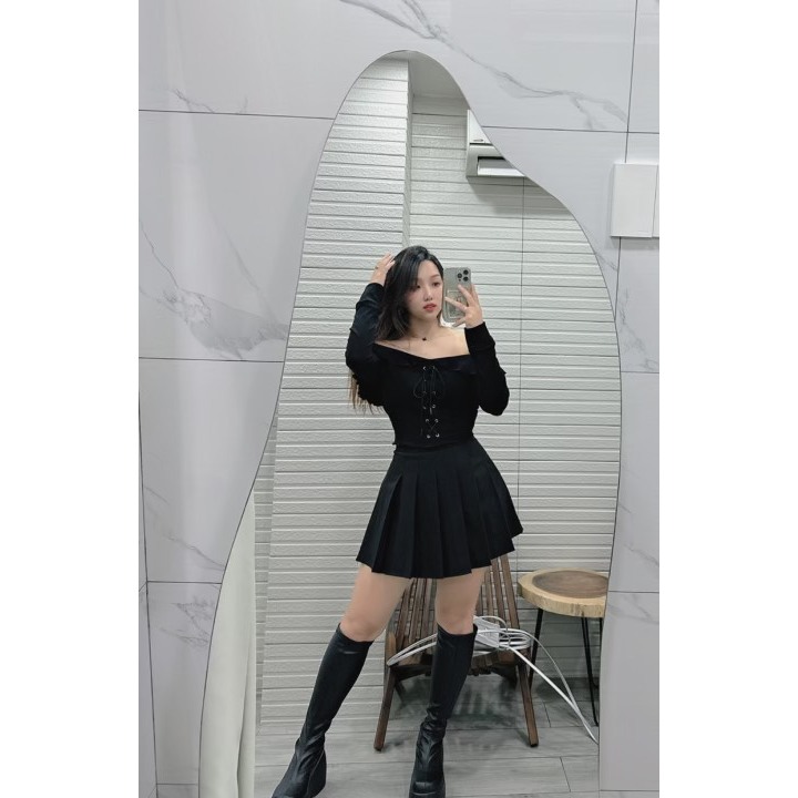 B264- ÁO TRỄ VAI BÈO ĐAN DÂY