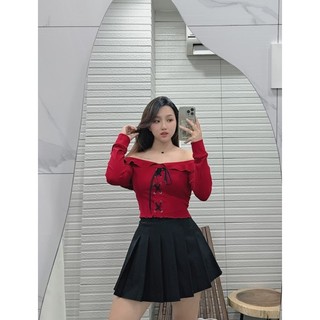 B264- ÁO TRỄ VAI BÈO ĐAN DÂY ( Có bigsize )