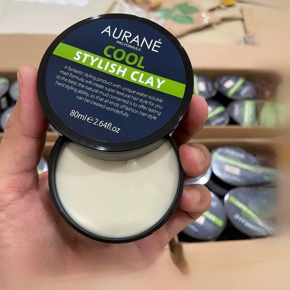 Sáp vuốt tóc nam Aurane Cool Stylish Clay 80gr tạo kiểu giữ nếp cho tóc. HÀNG CHÍNH HÃNG .