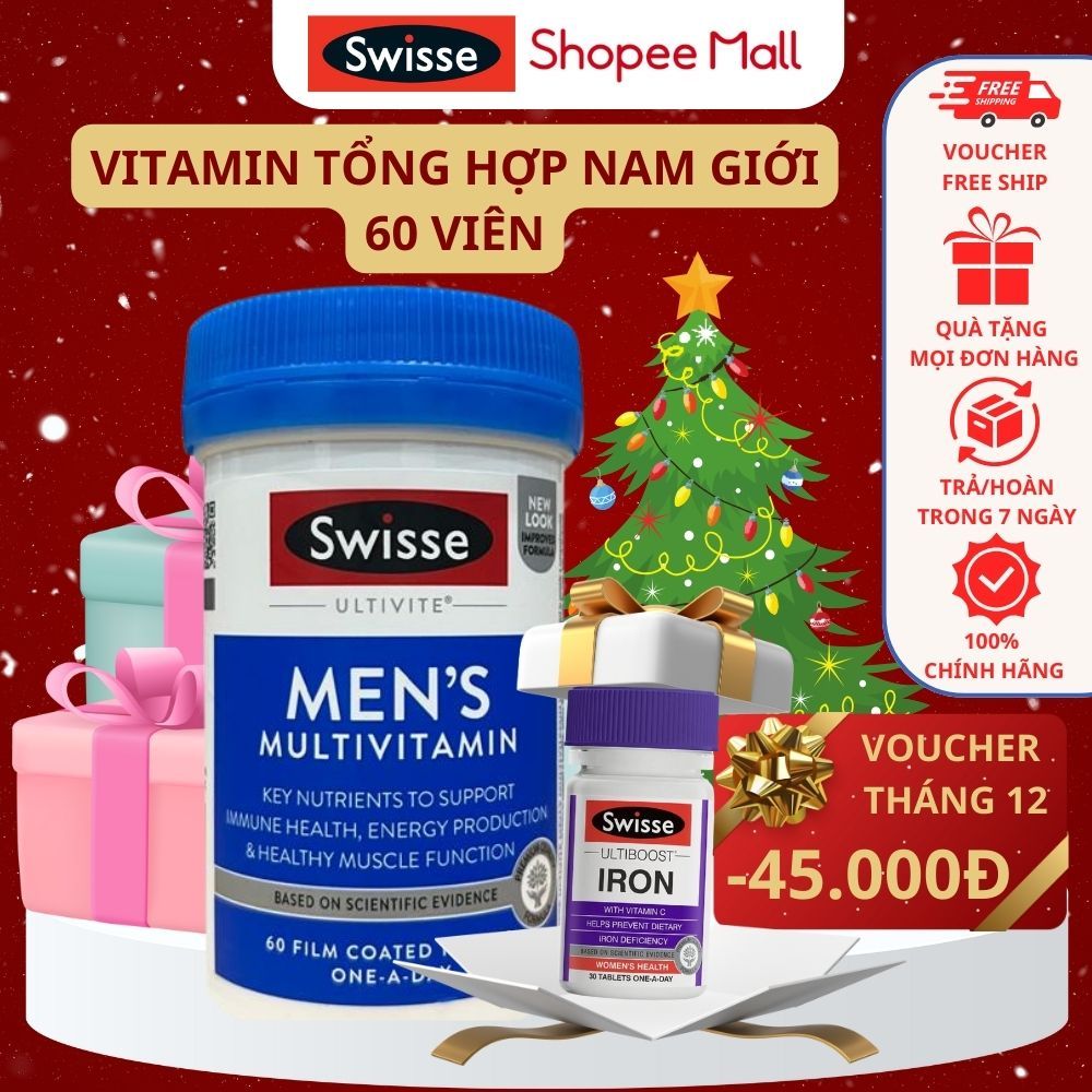 Viên uống bổ sung Vitamin tổng hợp cho nam giới Swisse Men s Multivitamin