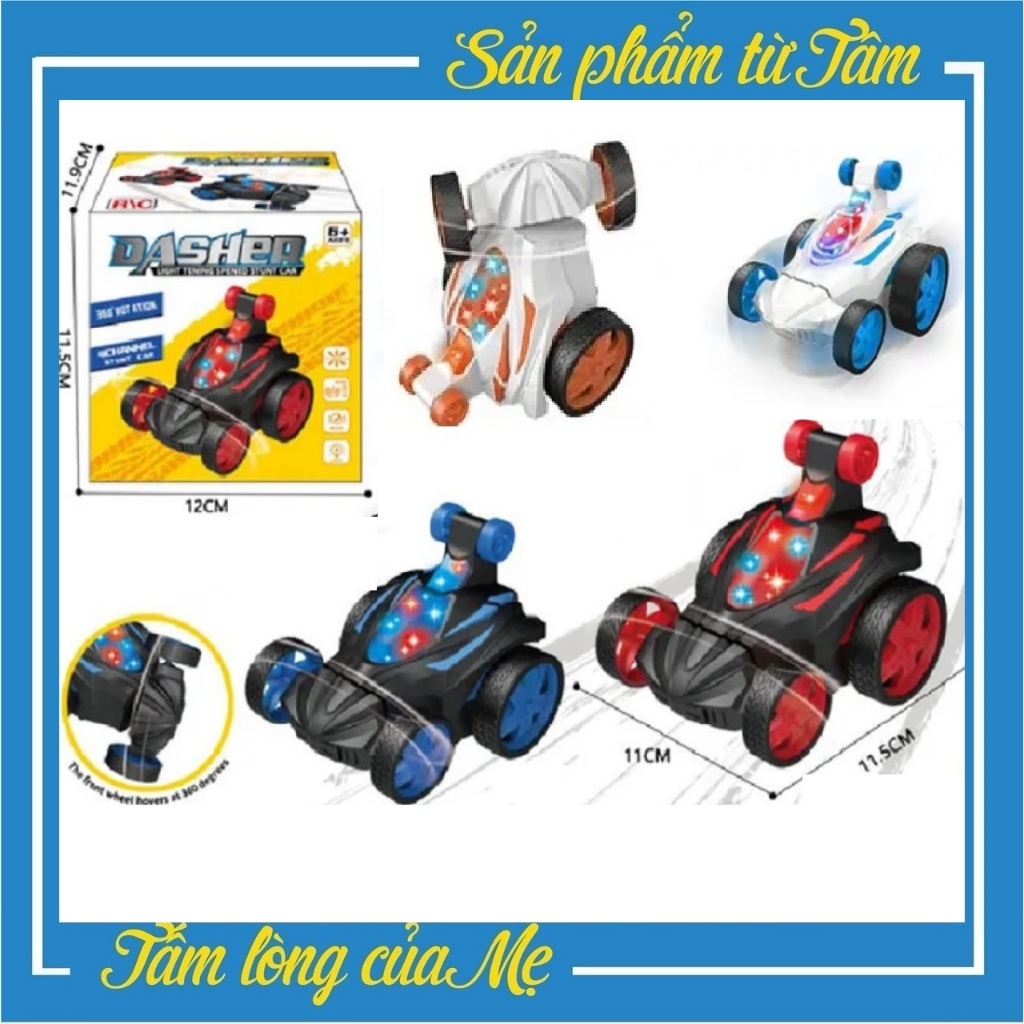 Xe Điều Khiển 4 Chiều Stunt Car Nhào Lộn Xoay 360 Độ