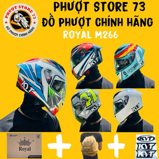 Mũ bão hiểm fullface royal m266 2 kính dán tem kyt