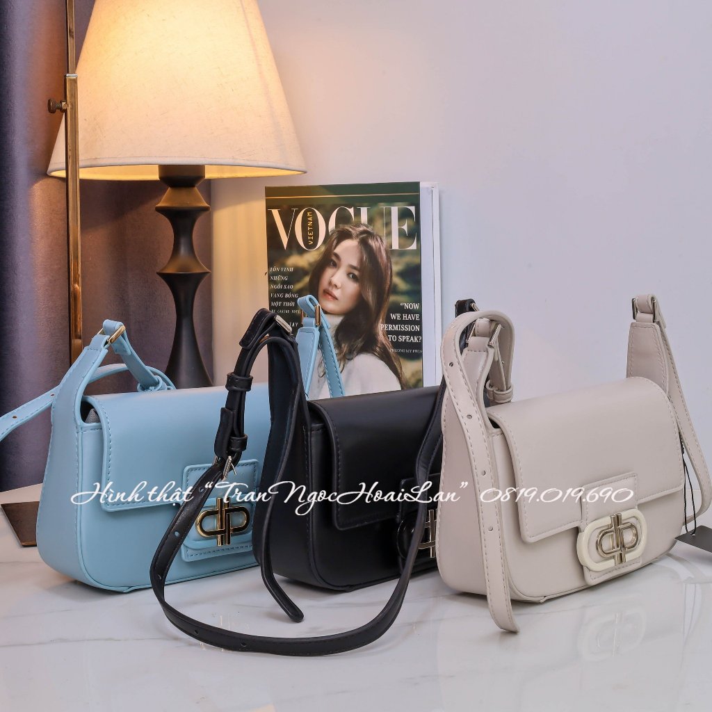 Túi kẹp nách + đeo chéo nữ size 21,5cm*7,5cm*17,5cm  PW2-76610072  đủ màu