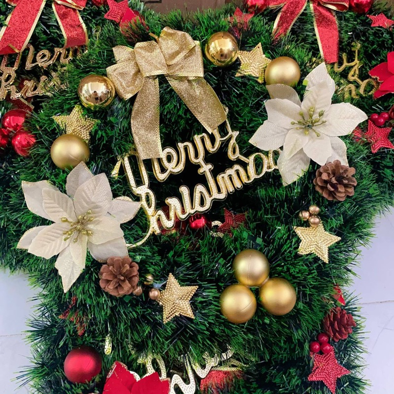 Vòng Nguyệt Quế 30 40 50 Cm Trang Trí Giáng Sinh Cao Cấp - Vòng Trang Trí Noel Tiệc Cưới Sinh Nhật