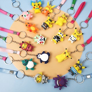 Móc khoá pokemon dễ thương - Pikachu Psyduck Charmander Squirtle Bulbasaur