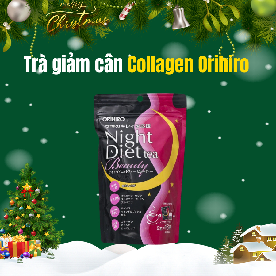 Trà giảm cân Beauty Collagen Orihiro 16 gói - Hàng nội địa Nhật Bản