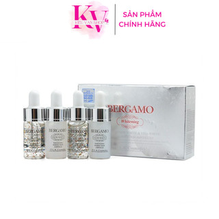 Serum dưỡng trắng bergamo hàn quốc set 4 chai, tinh chất dưỡng trắng da ngăn ngừa lão hóa hết hạn
