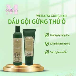  Dầu gội gừng Weilaiya 400ml tinh chất gừng hà thủ ô dầu xả weilaiya giúp ngăn ngừa rụng tóc nuôi dưỡng tóc khỏe 
