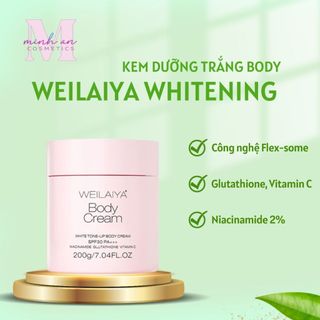 Kem Body Weilaiya Whitening Body Cream 200g SPF30 bổ sung Collagen dưỡng trắng da căng mịn