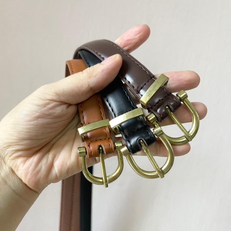 Thắt lưng nữ bản nhỏ MẶT XƯỚC lỗi nhẹ thanh lý mẫu 024 - dây nịt nữ kiểu hàn quốc bản nhỏ mặt vàng