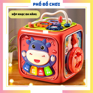 Hộp Đa Năng 6 in 1 Cho Bé, Hộp Âm Nhạc Vui Nhộn, Đồ Chơi Sáng Tạo, Đồ Chơi Phát Triển Trí Não