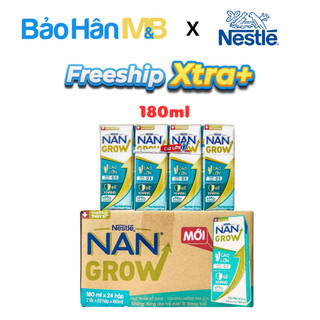 Sữa pha sẵn Nan Grow Nestle - Phát triển toàn diện - Thùng 24 hộp 180ml