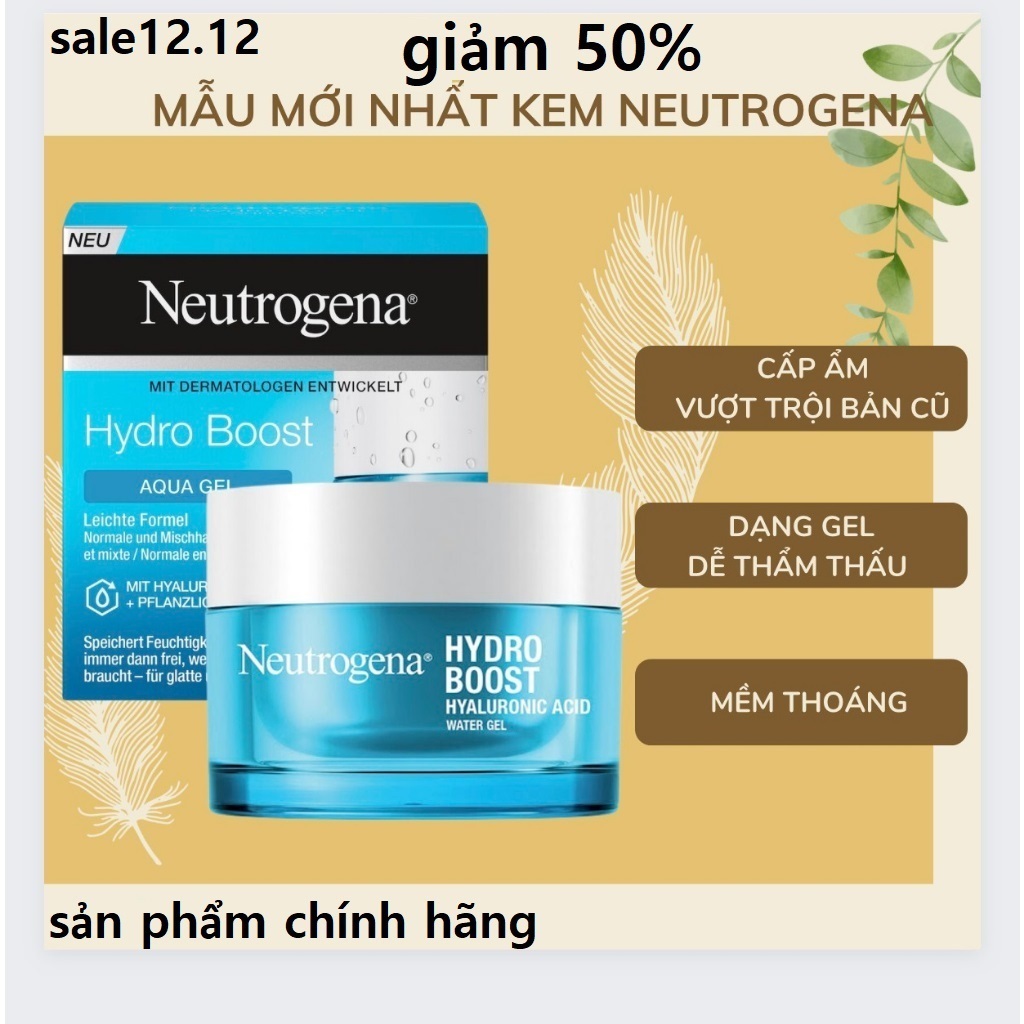 Kem Dưỡng Neutrogena Aqua Gel, Dưỡng Ẩm Cấp Nước Tái Tạo Phục Hồi Cho Da