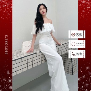 Bbstore's set jum dài trễ vai phối bèo đi tiệc đi dạo siêu xinh - k1169