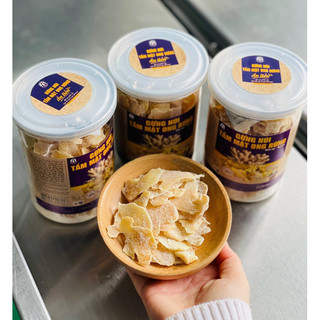 Mứt gừng Bhnong cao cấp - Mứt gừng núi tẩm mật ong rừng Bhnong - Hũ thuỷ tinh - Giảm ho, tăng đề kháng, đỡ lạnh bụng