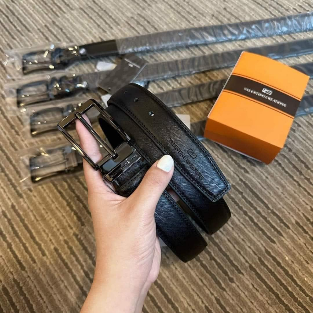 Dây Thắt Lưng,Dây nịt Valentino Creations Dây Nhám bản Đen Fullbox