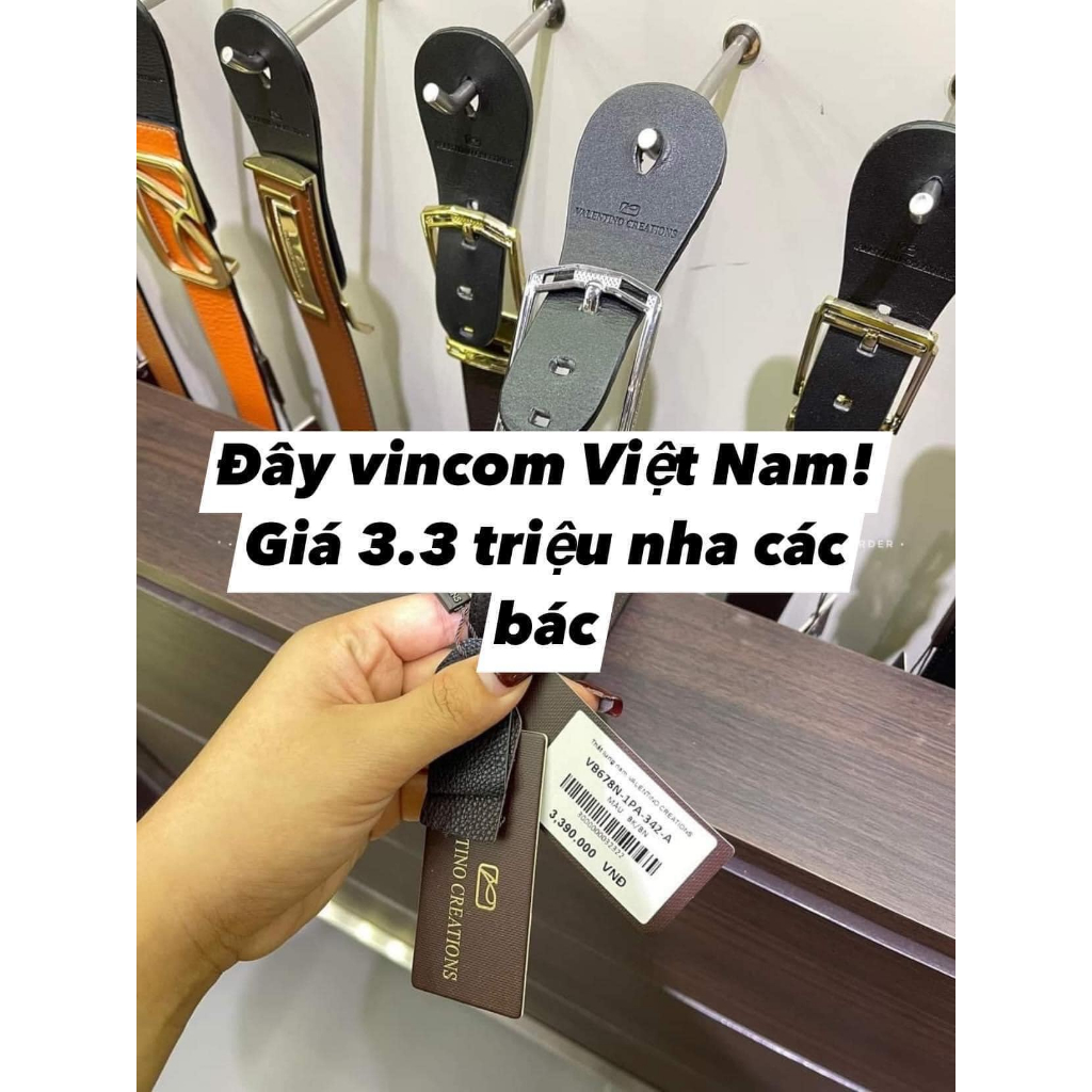 Dây Thắt Lưng,Dây nịt Valentino Creations Dây Nhám bản Đen Fullbox