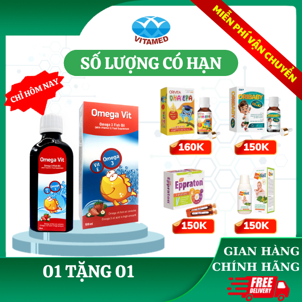 Omega Vit - Hỗ Trợ Tăng Khả Năng Chống Oxy Hoá, Tốt Cho Não Bộ Và Mắt Chai 100ml